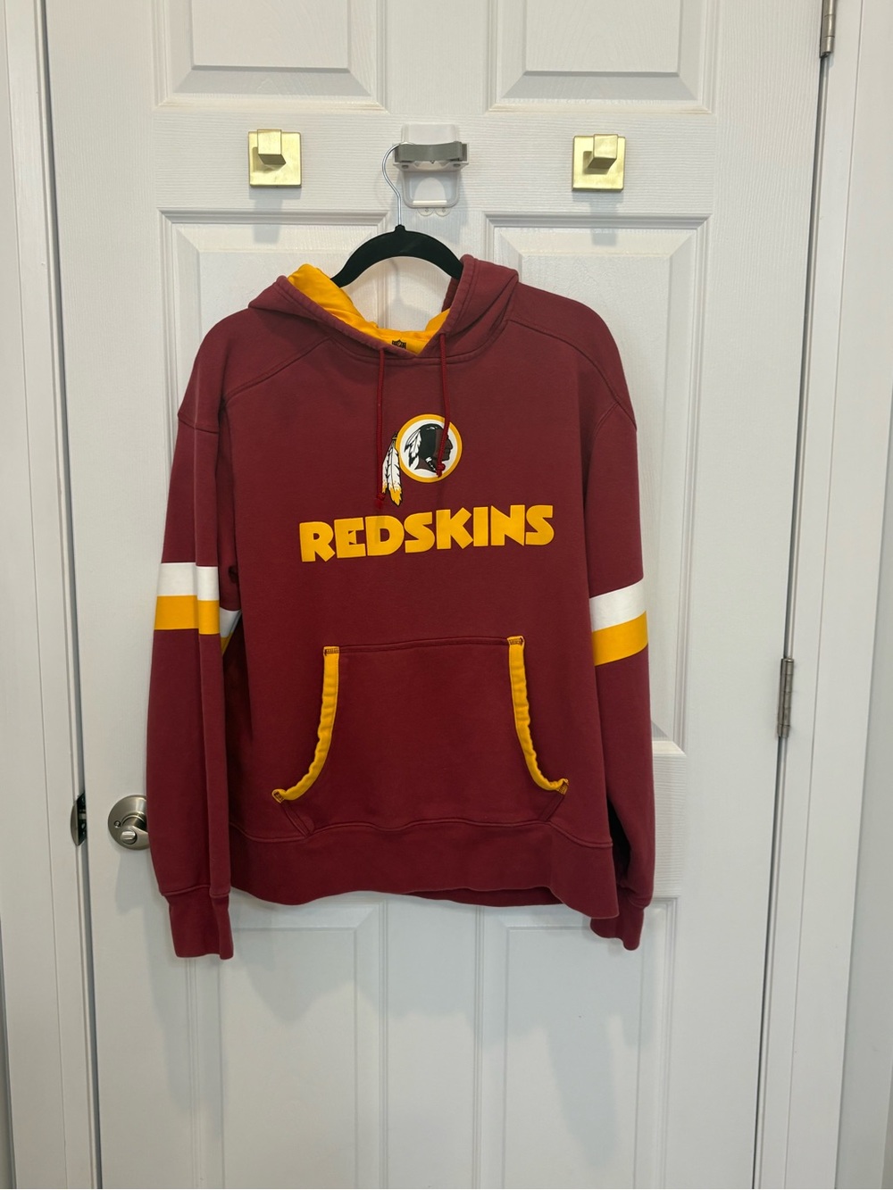 Washington Redskins Men's Maroon Hoodie with Yellow Accents #14